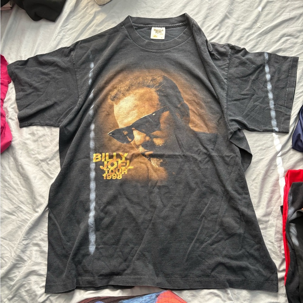 Vintage 1998 Black Billy Joel Tour T-Shirt  ny sold out concert shirt